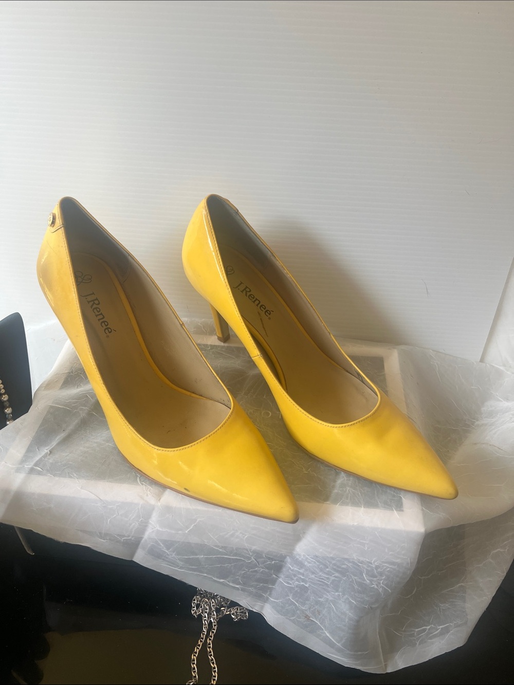 J.Renee Yellow Pointed-Toe Pumps
